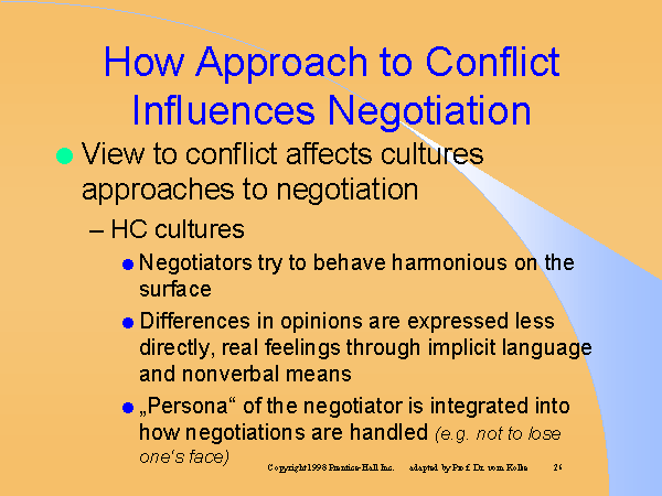 How Approach to Conflict Influences Negotiation